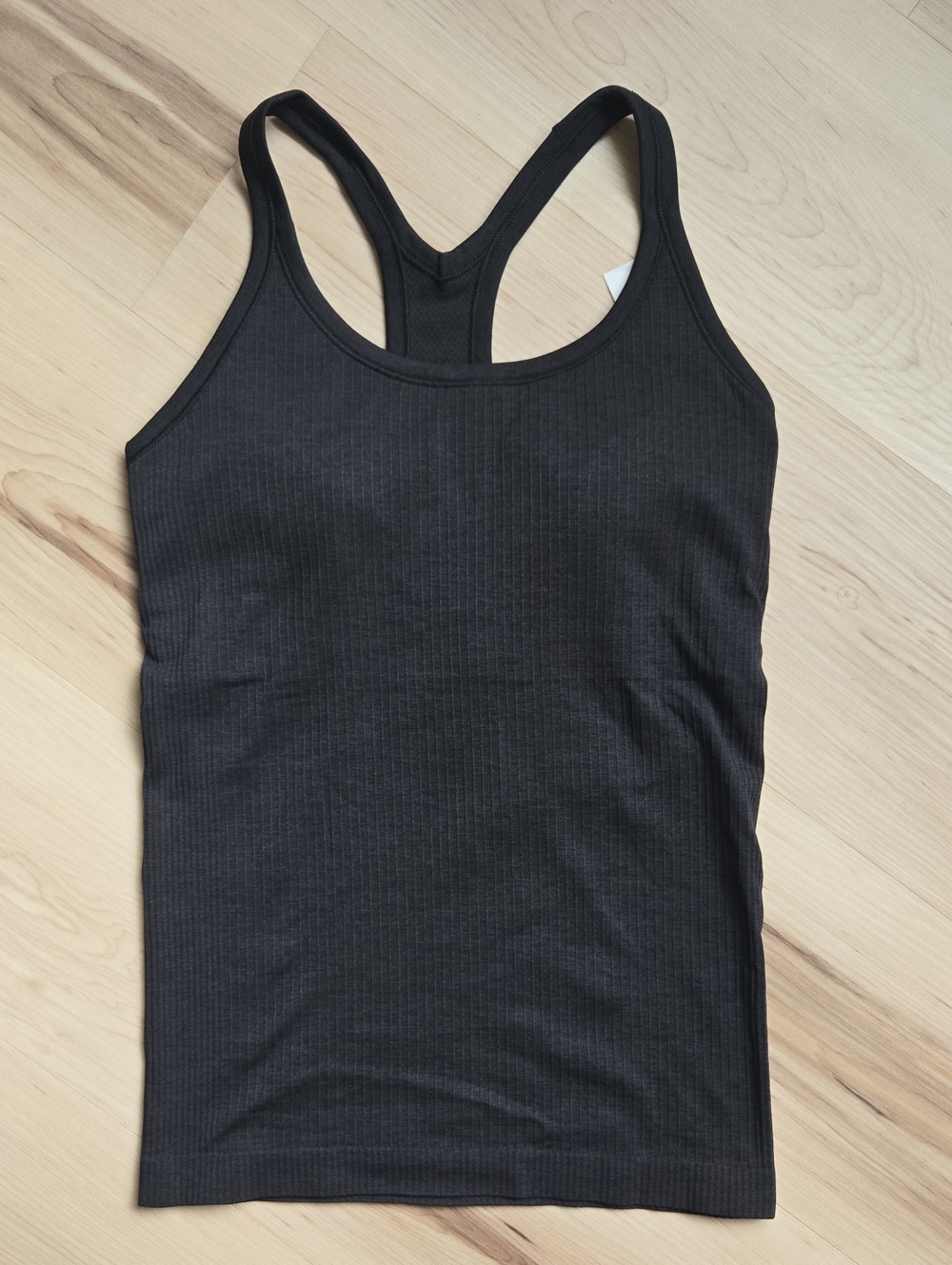 NWOT Lululemon Ebb To Street Tank Top, Black Heather, Size 6